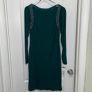 Kay Unger Long Sleeve Dress w/Bead Detail